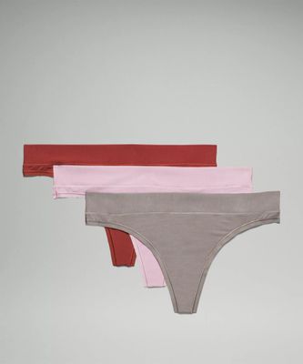 UnderEase Mid-Rise Thong Underwear 3 Pack | Women's