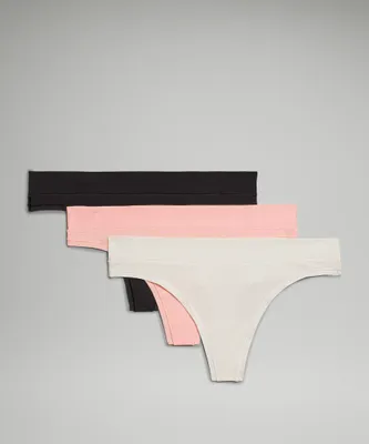 UnderEase Mid-Rise Thong Underwear 3 Pack | Women's