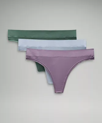 UnderEase Mid-Rise Thong Underwear *3 Pack | Women's