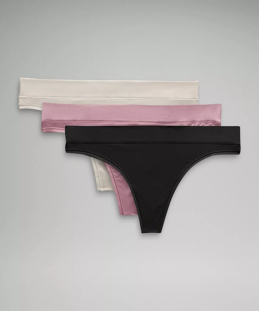 UnderEase Mid-Rise Thong Underwear *3 Pack | Women's