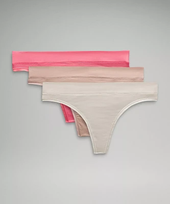 UnderEase Mid-Rise Thong Underwear *3 Pack | Women's