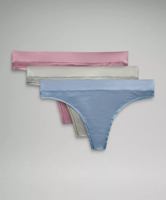 UnderEase Mid-Rise Thong Underwear *3 Pack | Women's