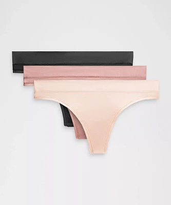 UnderEase Mid-Rise Thong Underwear *3 Pack | Women's