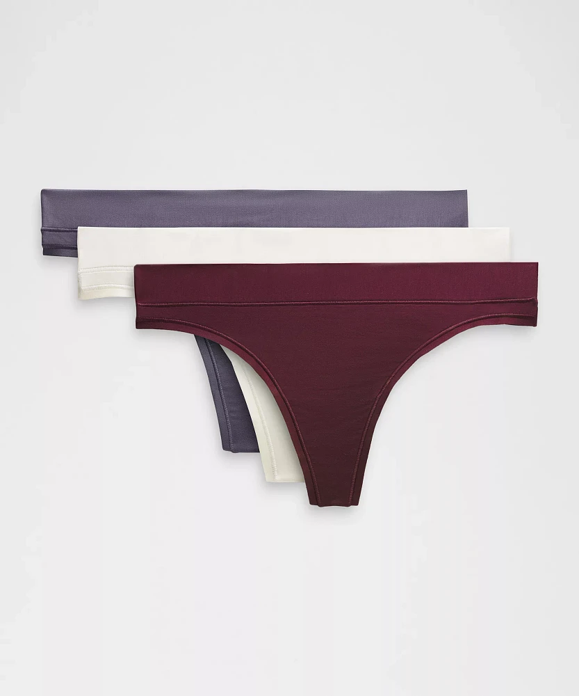 UnderEase Mid-Rise Thong Underwear *3 Pack | Women's