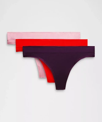 UnderEase Mid-Rise Thong Underwear *3 Pack | Women's