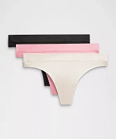 UnderEase Mid-Rise Thong Underwear *3 Pack | Women's