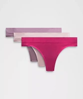 UnderEase Mid-Rise Thong Underwear *3 Pack | Women's