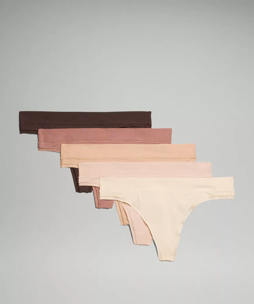 UnderEase Mid-Rise Thong Underwear *5 Pack | Women's