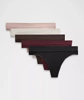 UnderEase Mid-Rise Thong Underwear *5 Pack | Women's