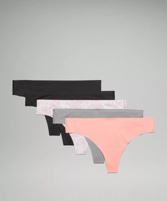 InvisiWear Mid-Rise Thong Underwear *5 Pack | Women's