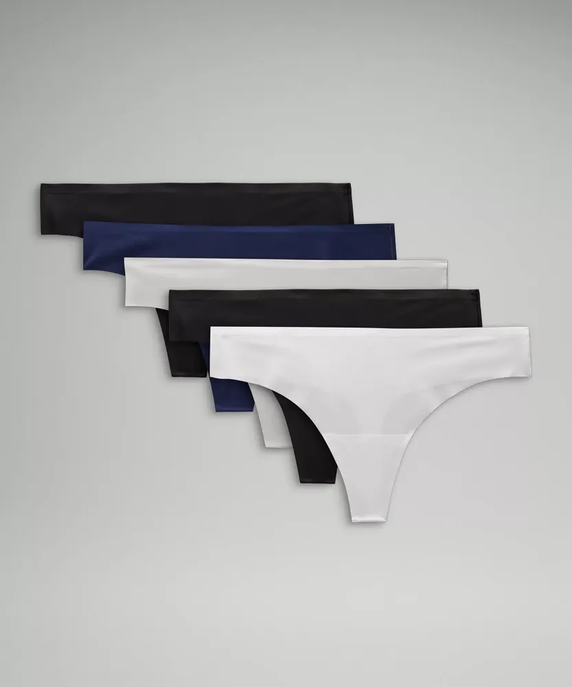Supima® Cotton-Blend Lace-Trim Thong Underwear 5-Pack