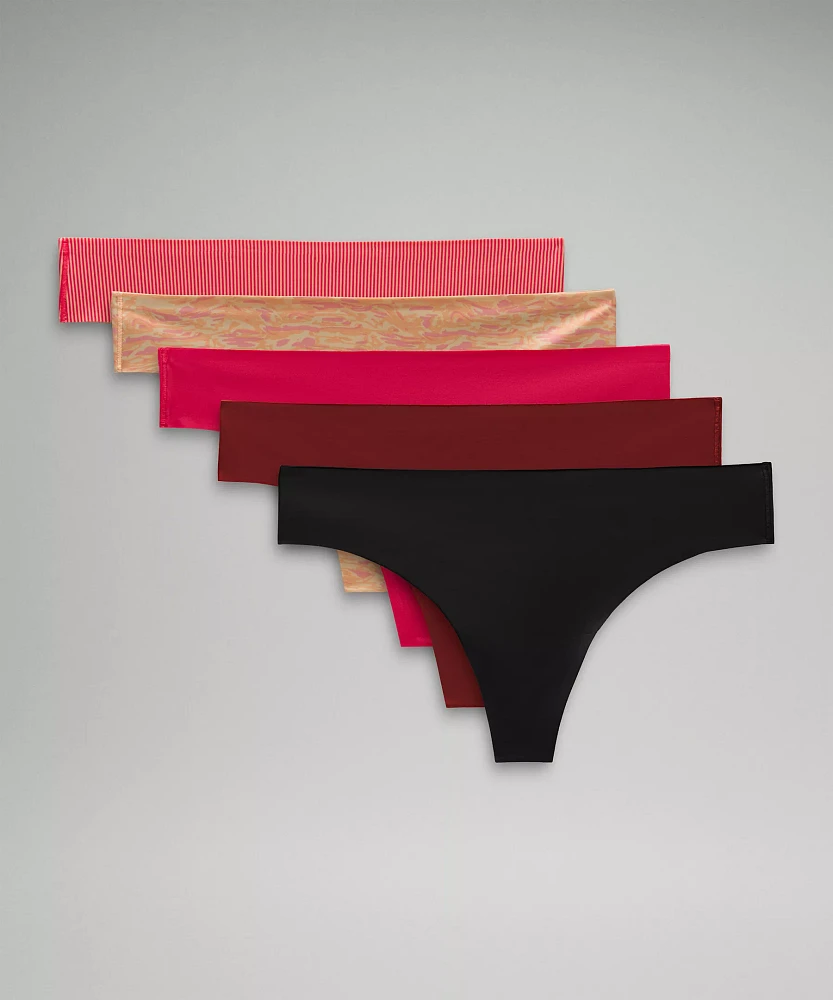 InvisiWear Mid-Rise Thong Underwear *5 Pack | Women's