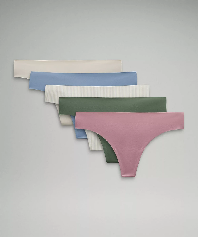 InvisiWear Mid-Rise Thong Underwear *5 Pack | Women's