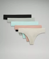 InvisiWear Mid-Rise Thong Underwear *5 Pack | Women's