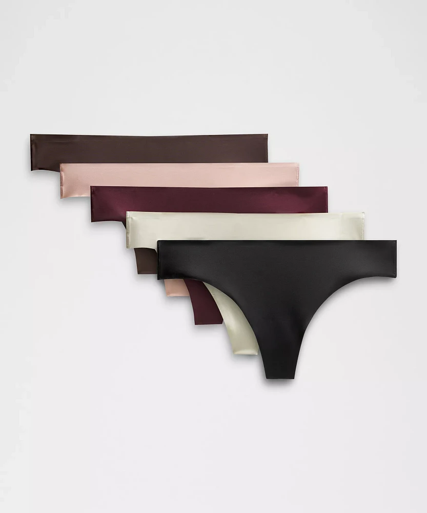 InvisiWear Mid-Rise Thong Underwear *5 Pack | Women's