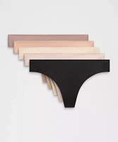 InvisiWear Mid-Rise Thong Underwear *5 Pack | Women's