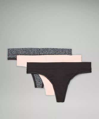 UnderEase Mid-Rise Thong Underwear 3 Pack | Women's