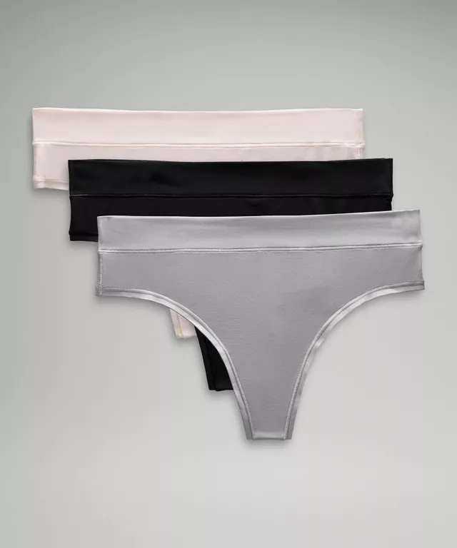 Lululemon athletica UnderEase Mid-Rise Thong Underwear *3 Pack