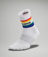 Women's Daily Stride Mid-Crew Sock Stripe lululemon *Wordmark | Socks