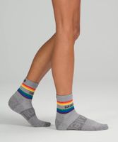Women's Daily Stride Mid-Crew Sock Stripe lululemon *Wordmark | Socks