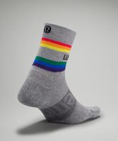 Women's Daily Stride Mid-Crew Sock Stripe lululemon *Wordmark | Socks