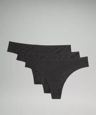 InvisiWear Mid-Rise Thong Underwear Performance Lace *3 Pack | Women's