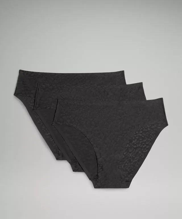 Lululemon UnderEase Mid-Rise Thong Underwear 5 Pack - Black