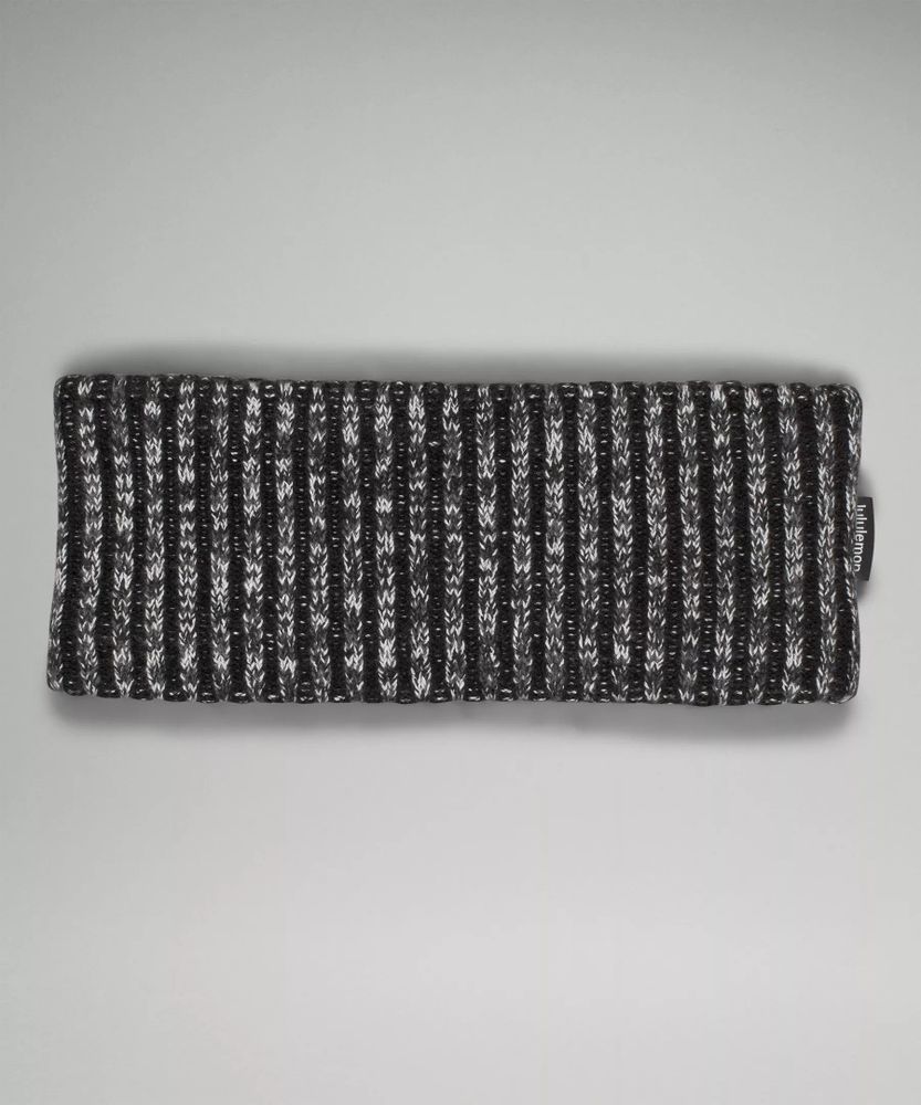 Lululemon Womens Textured Fleece-Lined Knit Ear Warmer - Cassis