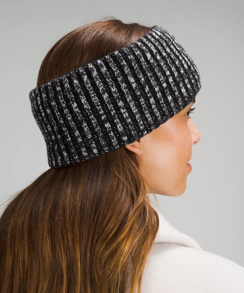 Women's Textured Fleece-Lined Knit Ear Warmer | Hats