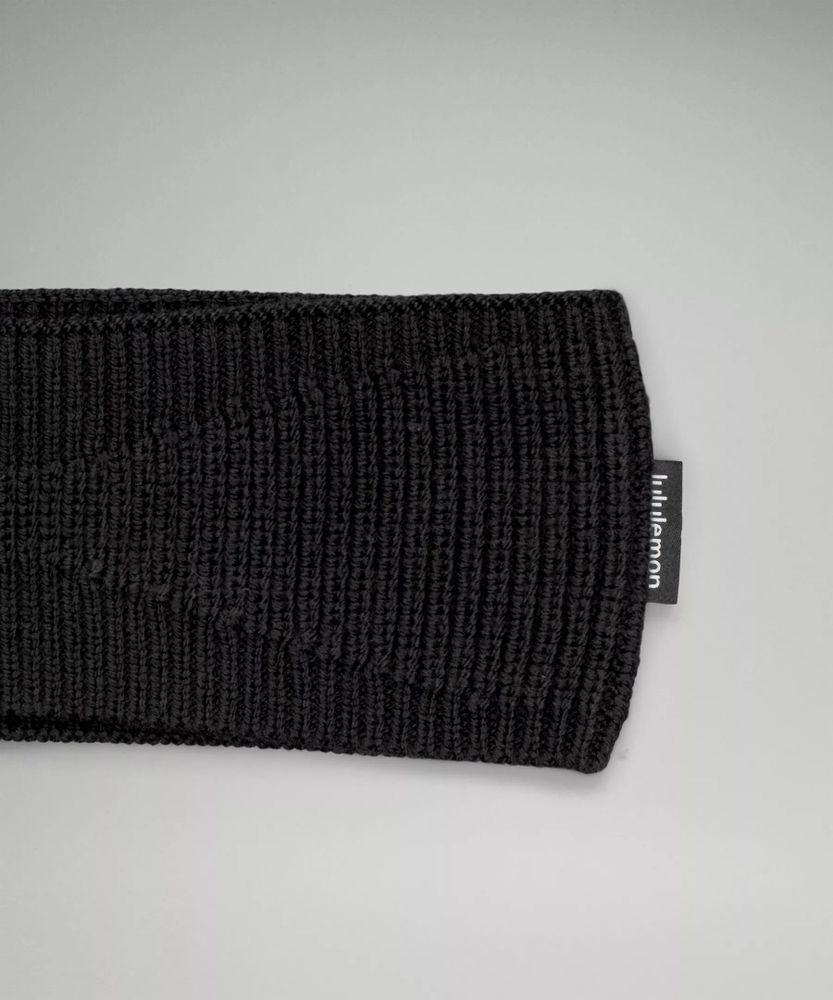 Women's Ribbed Merino Wool-Blend Knit Ear Warmer | Hats