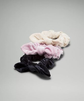 Uplifting Scrunchies 3 Pack *Velvet Bow | Women's Hair Accessories