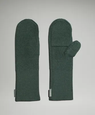 Women's Ribbed Merino Wool-Blend Knit Mittens | Gloves & Cold Weather Acessories
