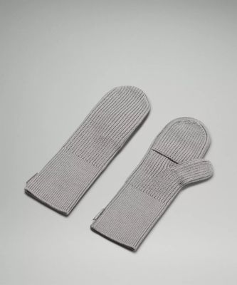 Women's Ribbed Merino Wool-Blend Knit Mittens | Gloves & Cold Weather Acessories