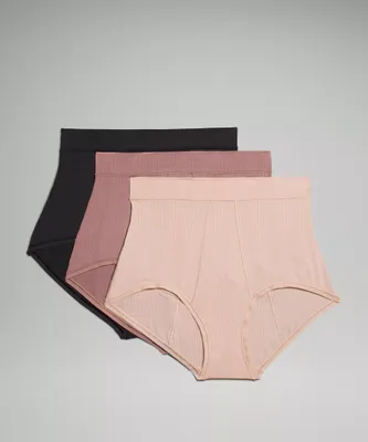 UnderEase Ribbed High-Waist Brief *3 Pack | Women's Underwear