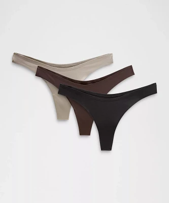 Wundermost Ultra-Soft Nulu Dipped-Waist Thong Underwear *3 Pack | Women's