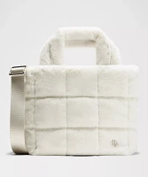 Quilted Grid Tote Bag Mini 5L *Plush Fleece | Women's Bags,Purses,Wallets