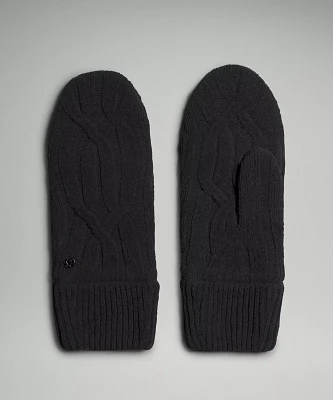 Women's Cable-Knit Fleece-Lined Mittens | Gloves & Cold Weather Acessories