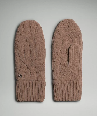 Women's Cable-Knit Fleece-Lined Mittens | Gloves & Cold Weather Acessories