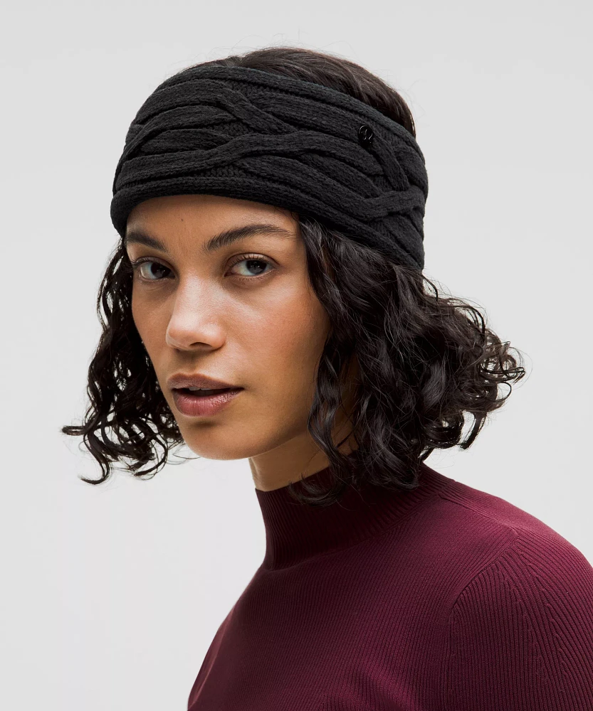 Women's Cable-Knit Fleece-Lined Ear Warmer | Gloves & Mittens Cold Weather Acessories