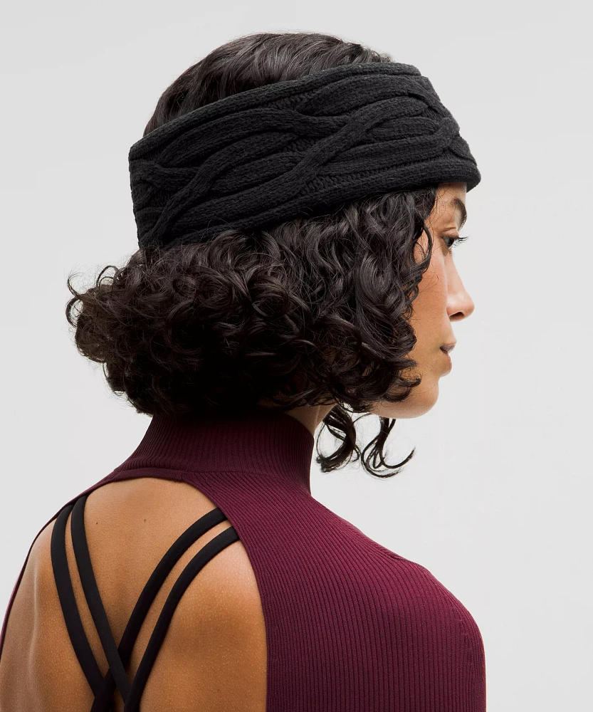 Women's Cable-Knit Fleece-Lined Ear Warmer | Gloves & Mittens Cold Weather Acessories