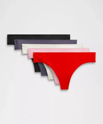 InvisiWear Mid-Rise Thong Underwear 5 Pack *Holiday | Women's