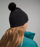 Women's Cable-Knit Pom-Pom Beanie | Hats