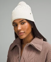 Women's Cable-Knit Pom-Pom Beanie | Hats