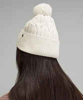 Women's Cable-Knit Pom-Pom Beanie | Hats