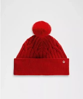 Women's Cable-Knit Pom-Pom Beanie | Hats