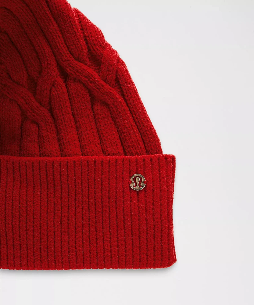 Women's Cable-Knit Pom-Pom Beanie | Hats