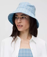 Women's Seersucker Check Wide-Brim Hat | Hats