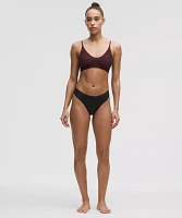 Lace Dipped-Waist Logo Thong Underwear | Women's