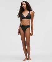 Stretch Cotton Ribbed Logo Super-High-Rise Bikini Underwear | Women's