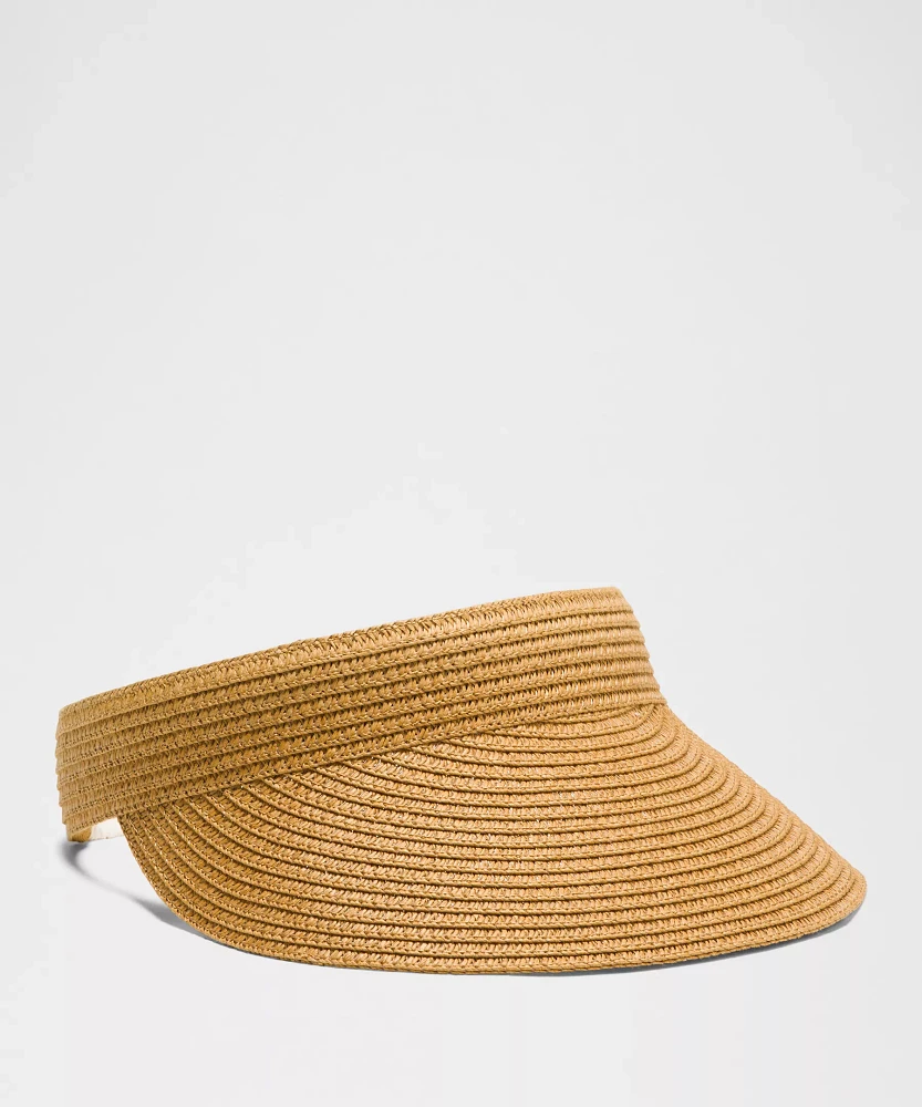 Women's Paper Straw Removable Sweatband Visor | Hats